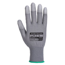 Load image into Gallery viewer, Portwest PU Fingertip Glove Grey A121

