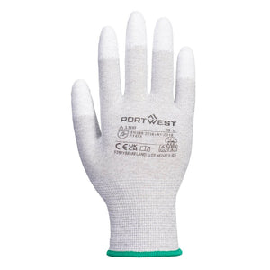 Portwest Antistatic PU Fingertip Glove Grey A198