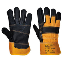 Load image into Gallery viewer, Portwest Furniture Hide Glove Yellow A200
