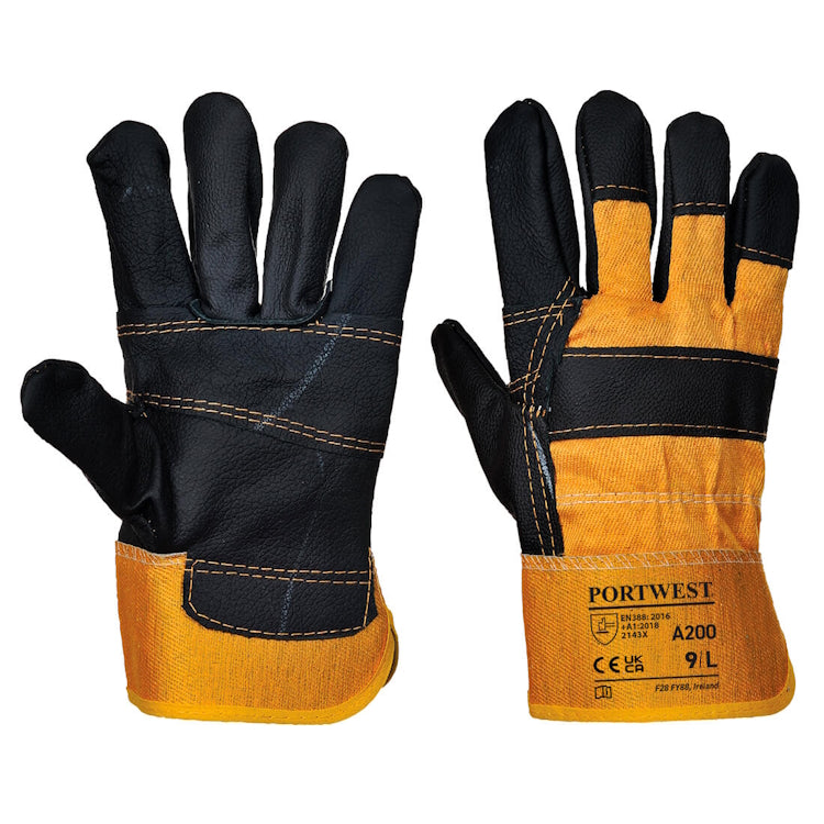 Portwest Furniture Hide Glove Yellow A200