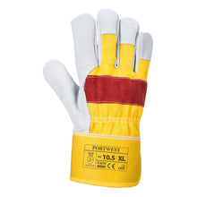 Load image into Gallery viewer, Portwest Classic Chrome Rigger Glove Yellow/Red A219
