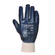 Load image into Gallery viewer, Portwest Nitrile Knitwrist Navy A300
