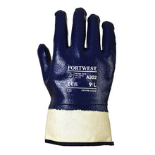 Load image into Gallery viewer, Portwest Fully Dipped Nitrile Safety Cuff Navy A302
