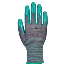 Load image into Gallery viewer, Portwest Grip 15 Nitrile Crinkle Glove Grey/Green A313 - Pack of 12 Pairs
