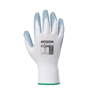Portwest Flexo Grip Nitrile Glove Grey/White A319