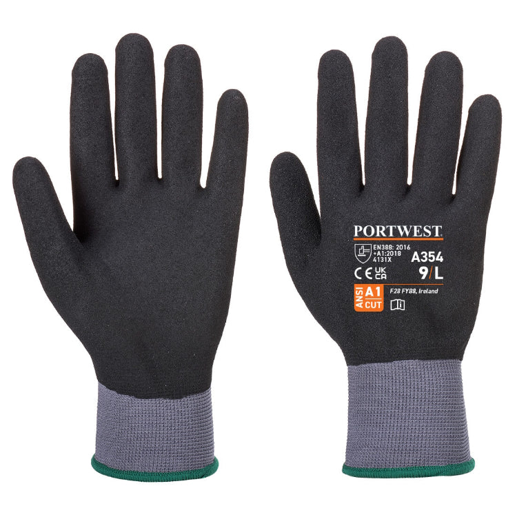 Portwest Flex Grip Latex Glove Red/Black A174