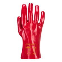 Load image into Gallery viewer, Portwest Grip 12 PVC Gauntlet 27cm Red A427
