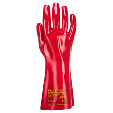 Load image into Gallery viewer, Portwest Grip 12 PVC Gauntlet 35cm Red A435
