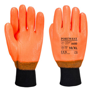 Portwest Weatherproof Hi-Vis Glove Orange A450