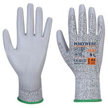 Load image into Gallery viewer, Portwest LR Cut PU Palm Glove Grey A620
