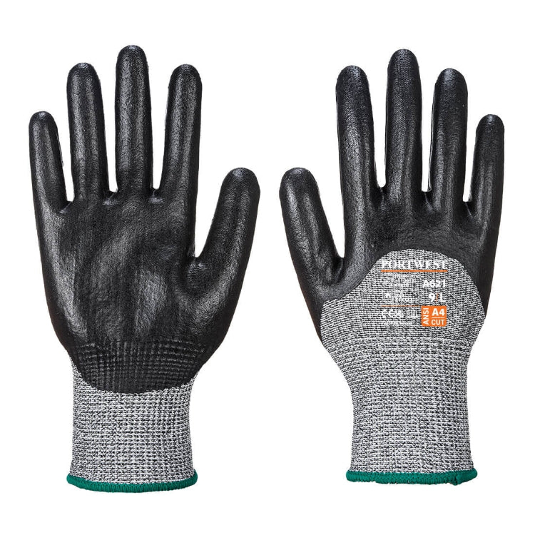 Portwest Cut 3/4 Nitrile Foam Glove Black A621