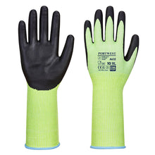 Load image into Gallery viewer, Portwest Green Cut Glove Long Cuff Green/Black A632
