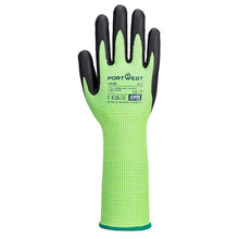 Load image into Gallery viewer, Portwest Green Cut Glove Long Cuff Green/Black A632
