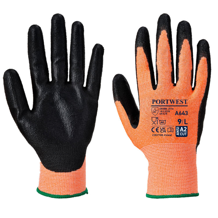 Portwest Amber Cut Nitrile Foam Glove Amber A643