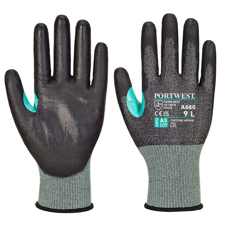 Portwest CS Cut E18 PU Glove Black A660