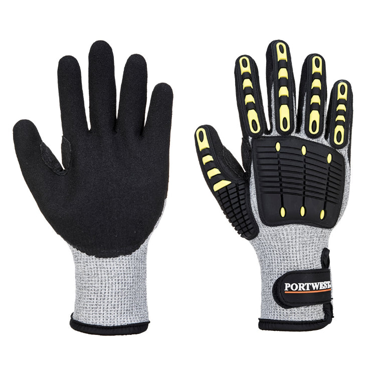 Portwest Anti Impact Cut Resistant Thermal Glove Grey/Black A729