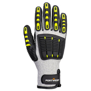 Portwest Anti Impact Cut Resistant Thermal Glove Grey/Black A729