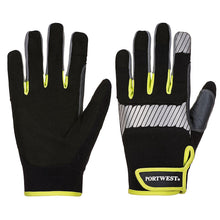 Load image into Gallery viewer, Portwest PW3 General Utility Glove Black/Yellow A770
