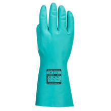 Load image into Gallery viewer, Portwest Nitrosafe Plus Chemical Gauntlet Green A812
