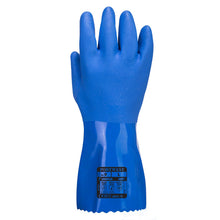 Load image into Gallery viewer, Portwest Marine Ultra PVC Chemical Gauntlet Blue A881

