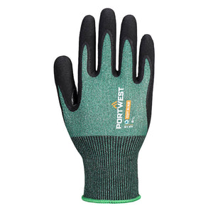 Portwest SG Cut B18 Eco Nitrile Glove Green/Black AP15 - Pack of 12 Pairs