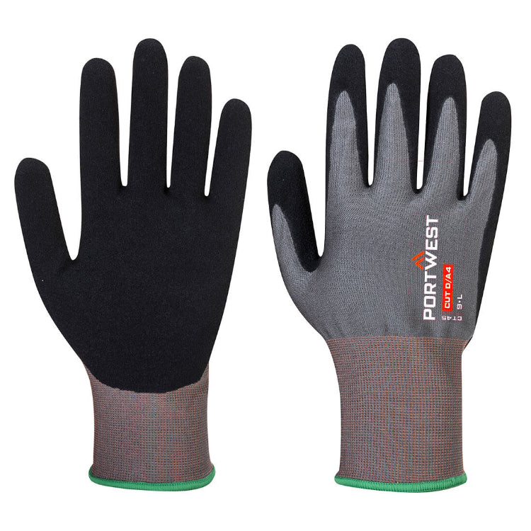 Portwest CT Cut D18 Nitrile Glove Grey/Black CT45