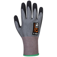 Load image into Gallery viewer, Portwest CT Cut F13 Nitrile Glove Grey/Black CT67
