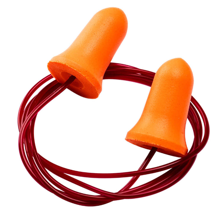 Portwest Bell Comfort PU Foam Ear Plugs Corded Orange EP09 - 200 pairs