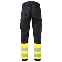 Load image into Gallery viewer, Portwest PW3 FR Hi-Vis Class 1 Holster Trousers Yellow/Black FR416 (Aug 24)
