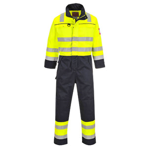 Portwest Hi-Vis Multi-Norm Coverall Yellow/Navy FR60
