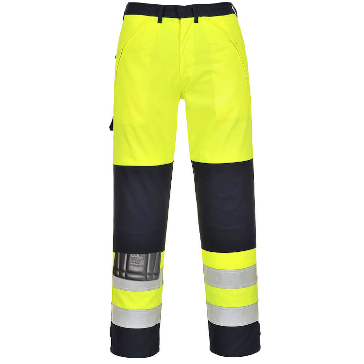 Portwest Hi-Vis Multi-Norm Trousers Yellow/Navy FR62