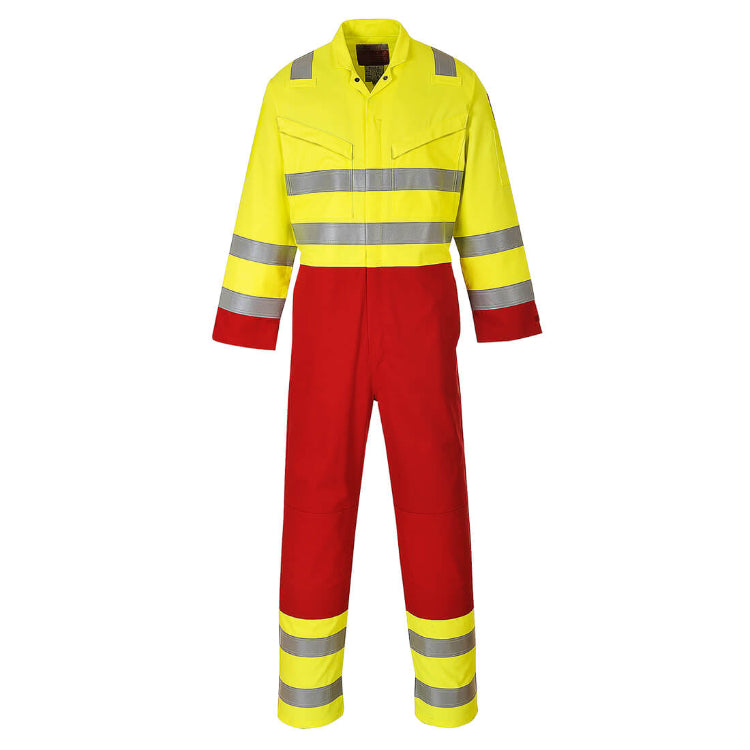 Portwest Bizflame Work Hi-Vis Coverall Yellow FR90