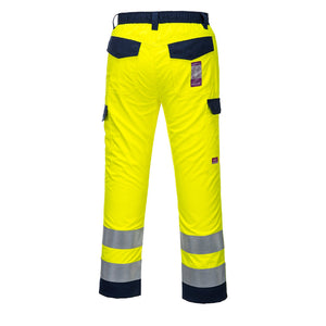 Portwest Hi-Vis Modaflame Trousers Yellow/Navy MV46