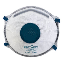 Load image into Gallery viewer, Portwest FFP2 Carbon Valved Dolomite Respirator White P223 - Pack of 10

