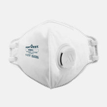 Load image into Gallery viewer, Portwest FFP3 Valved Dolomite Fold Flat Respirator White P351 - Pack of 20
