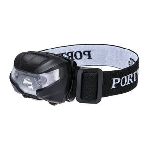 Portwest USB Rechargeable Head Light Black PA71