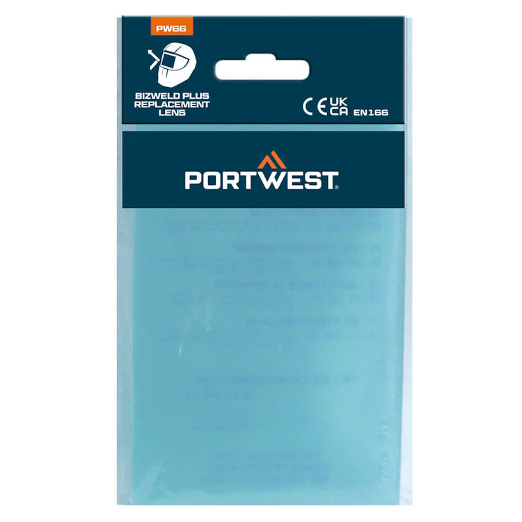 Portwest BizWeld Plus Replacement Lens Clear PW66 - Pack of 5