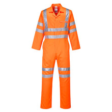 Load image into Gallery viewer, Portwest Hi-Vis Polycotton Service Coverall Orange RT42 (Tall or Regular)
