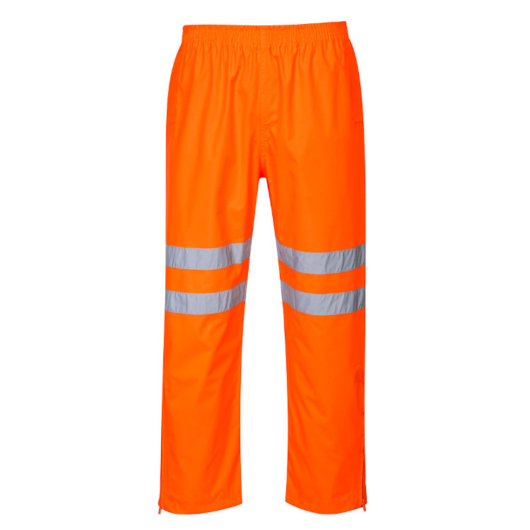 Portwest Hi-Vis Breathable Rain Trousers Orange RT61