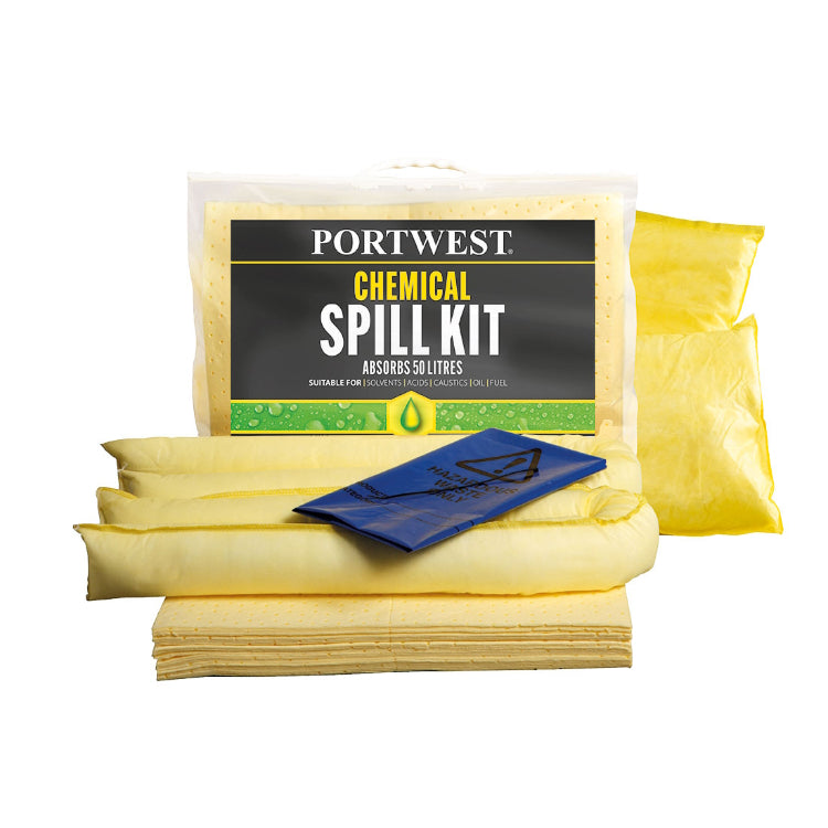 Portwest 50 Litre Chemical Kit Yellow SM91 - 3 Kits