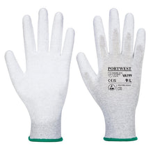 Load image into Gallery viewer, Portwest Vending Antistatic PU Palm Glove Grey VA199
