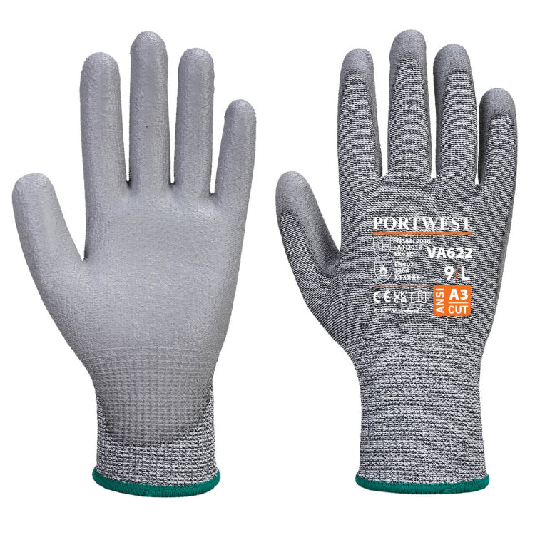 Portwest Vending MR Cut PU Palm Glove Grey VA622