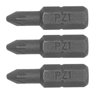 Teng Bit PZ1 25mm Long 1/4" Hex Drive 3pcs
