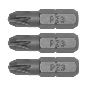 Teng Bit PZ3 25mm Long 1/4" Hex Drive 3pcs