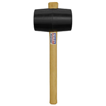 Load image into Gallery viewer, Sealey Black Rubber Mallet 2.5lb - Wooden Shaft (Premier)
