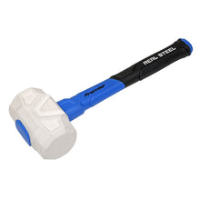 Load image into Gallery viewer, Sealey White Rubber Non-marking Mallet 16oz Fibreglass Shaft (Premier)
