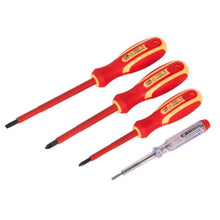 Load image into Gallery viewer, Sealey Electrician&#39;s Screwdriver Set 4pc VDE Approved (Siegen)
