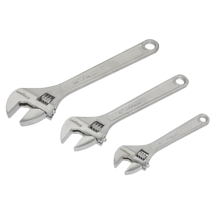 Sealey Adjustable Wrench Set 3pc 150, 200 & 250mm (6