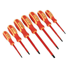 Load image into Gallery viewer, Sealey Screwdriver Set 7pc Electrician&#39;s VDE Approved (Siegen)
