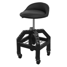 Load image into Gallery viewer, Sealey Creeper Stool Pneumatic, Adjustable Height Swivel Seat &amp; Back Rest (570-710mm)
